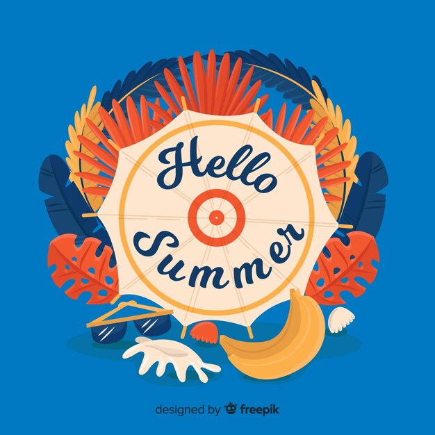 Free vector hello summer