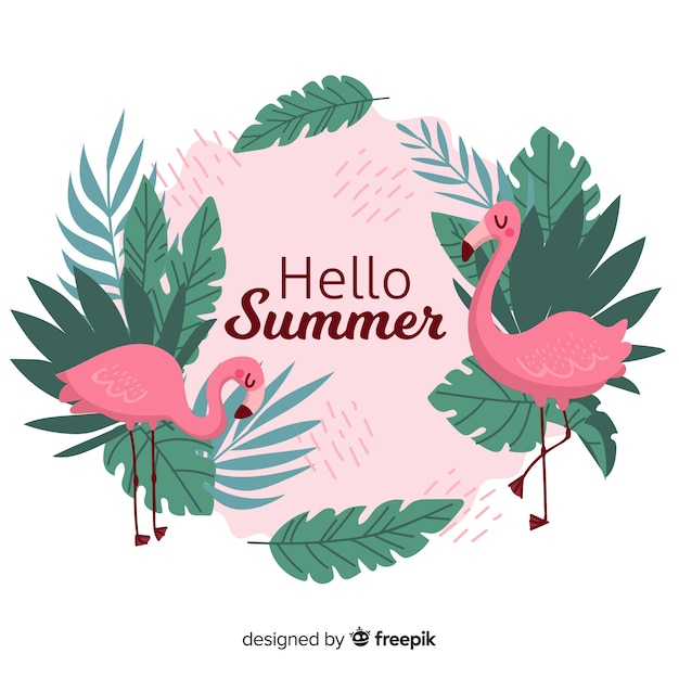 Free vector hello summer