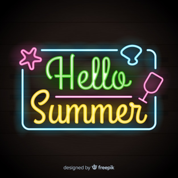 Free vector hello summer