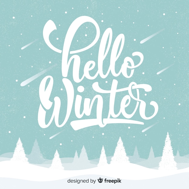 Hello winter background