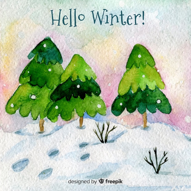 Free vector hello winter background