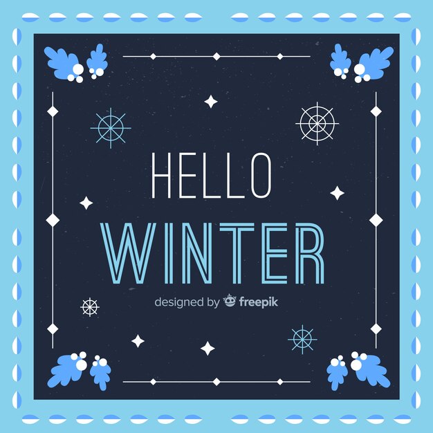 Free Vector hello winter background