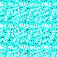 Free vector hello words pattern in different languages