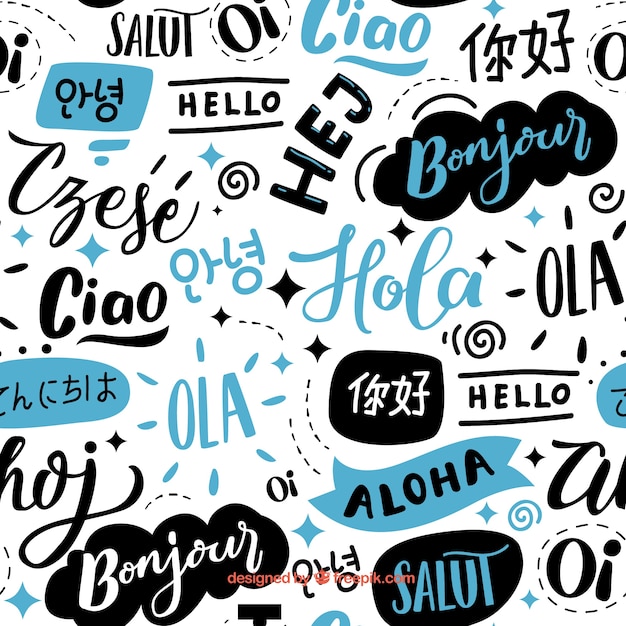 Hello words pattern in differente languages