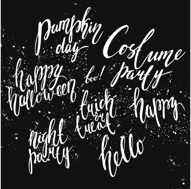 Vettore gratuito lettering helloween