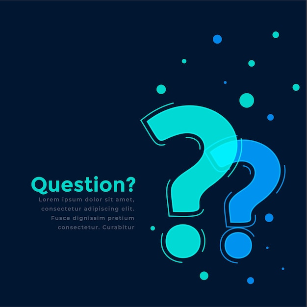 Help and support page template with question mark