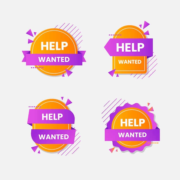 Help wanted label set design