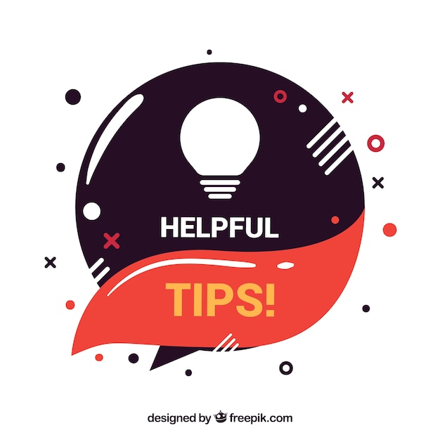 Free vector helpful tips composition with light bulb