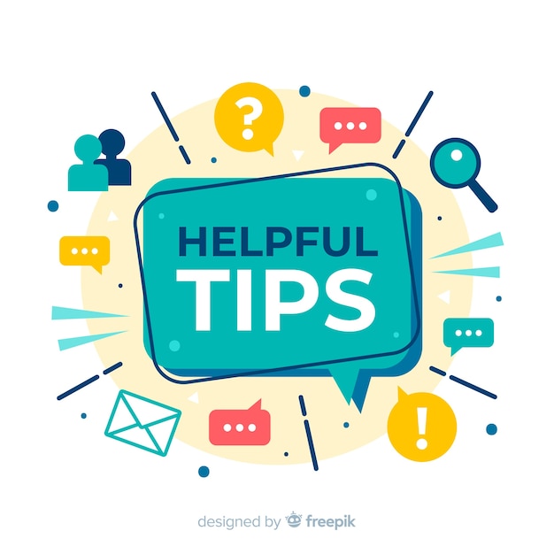 Free vector helpful tips