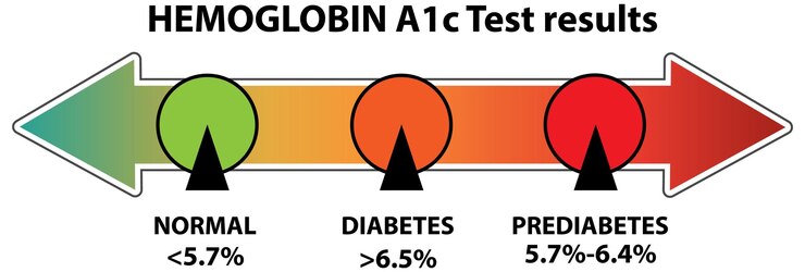 Free Vector hemoglobin a1c test results guide