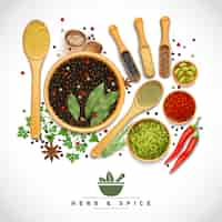 Free vector herb and spice poster