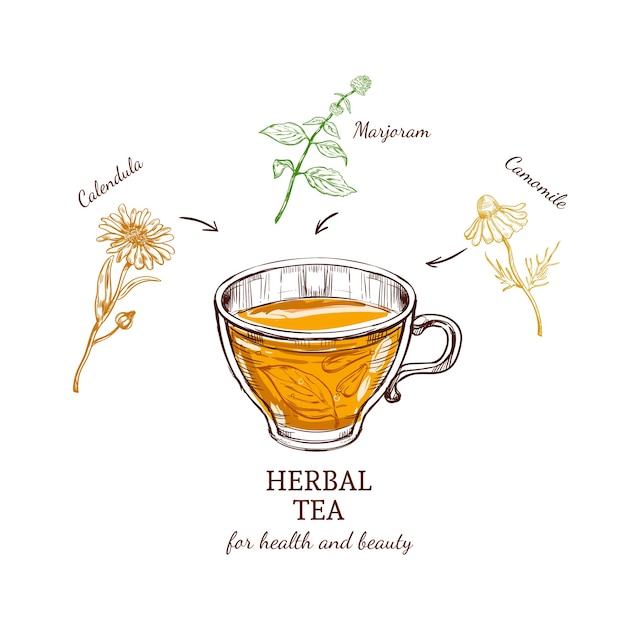 Herbal Tea Recipe Concept
