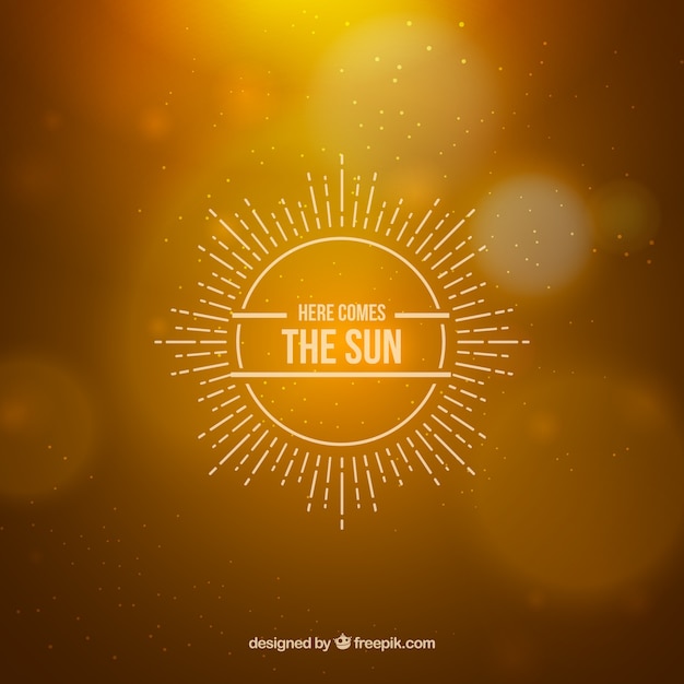 Free vector here comes the sun
