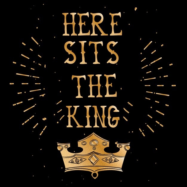 Free Vector here sits the king 