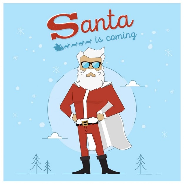 Free vector hero, santa claus