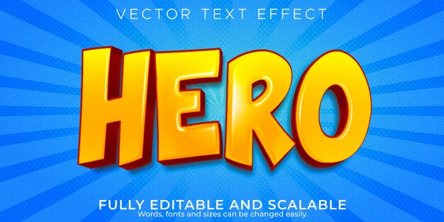 Hero text effect