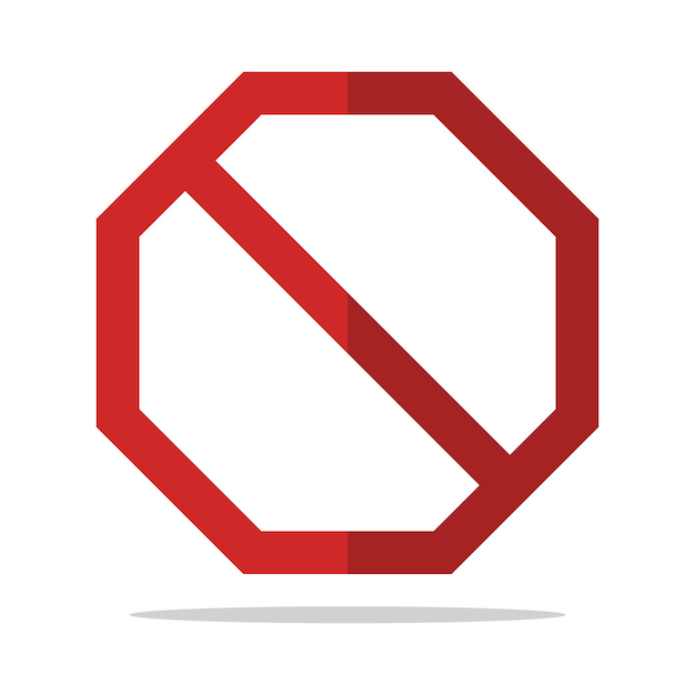 Free Vector hexagon no sign