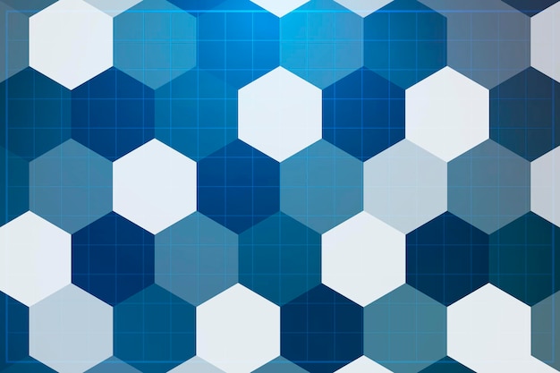 Free vector hexagon patterned blue background