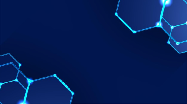 Hexagonal Blue Background Vector Illustration