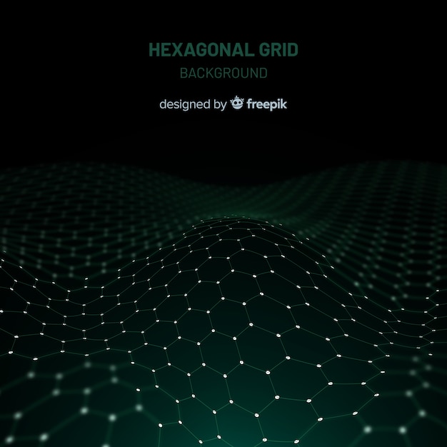 Free vector hexagonal grid background