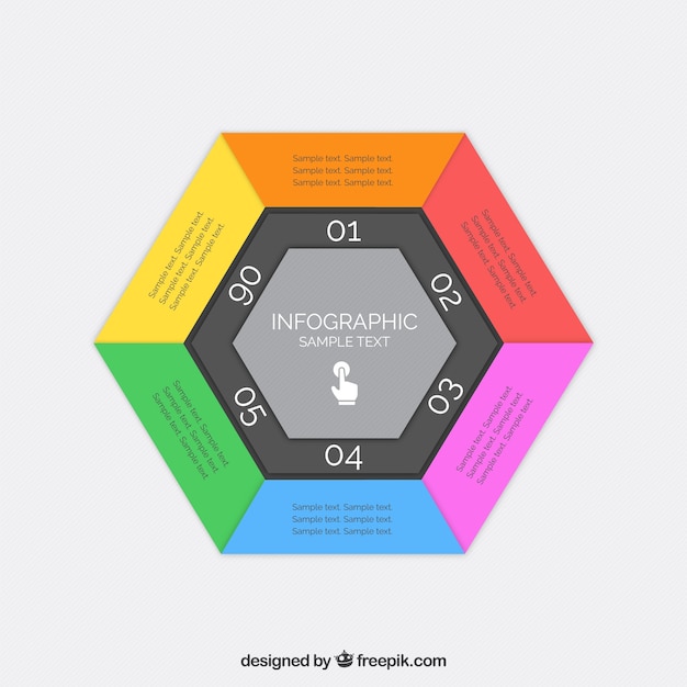 Hexagonal infographic template