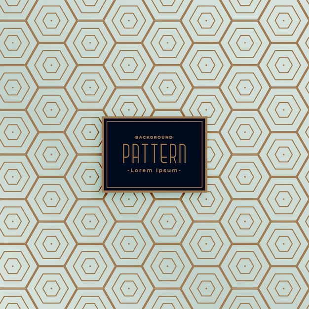 Free vector hexagonal line seamless pattern design