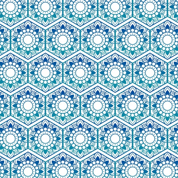 Hexagonal mandala pattern