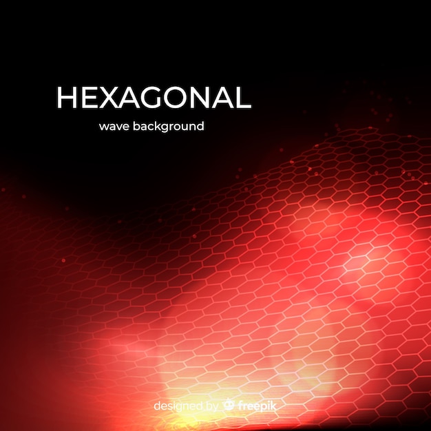 Free vector hexagonal wave background