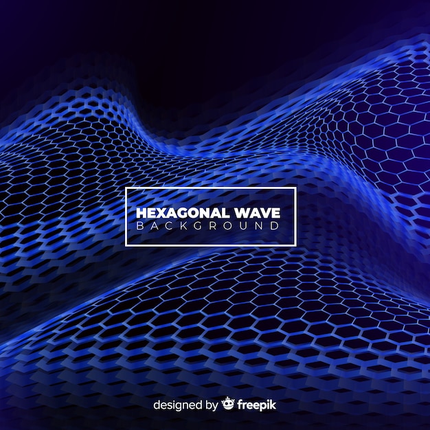 Free vector hexagonal wave background