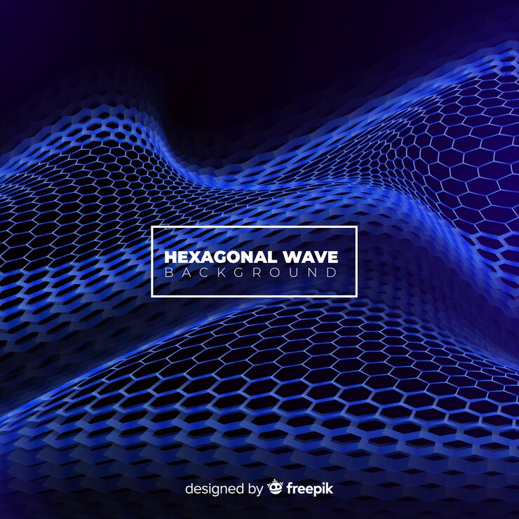 Free Vector hexagonal wave background