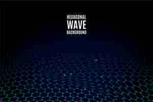 Free vector hexagonal wave background