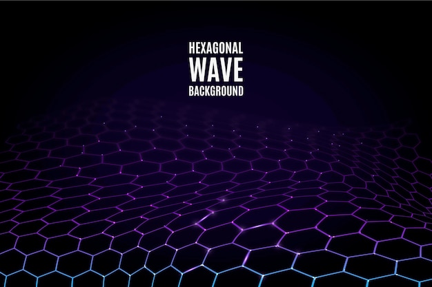 Free vector hexagonal wave background