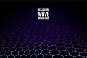 Free vector hexagonal wave background