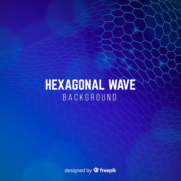 Free vector hexagonal wave background