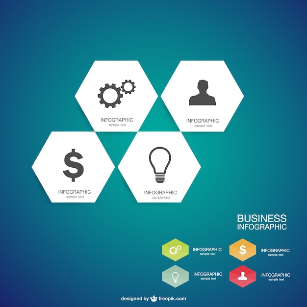 Hexagons infographic