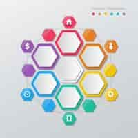 Free vector hexagons with colored borders