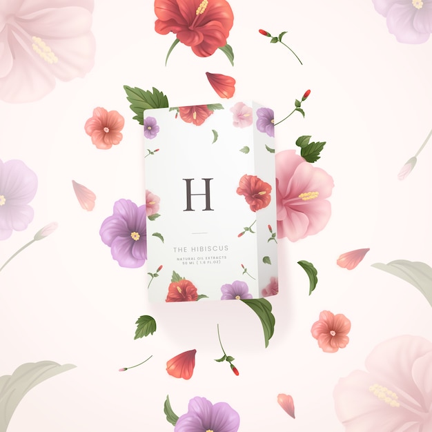 The hibiscus natural oil extracts cosmetic ad