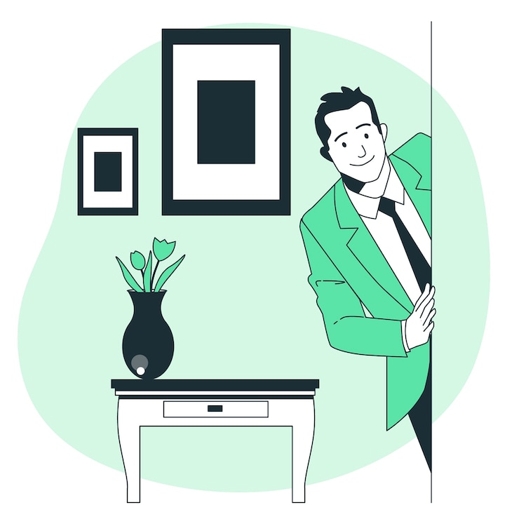 Free Vector hidden person  concept illustration