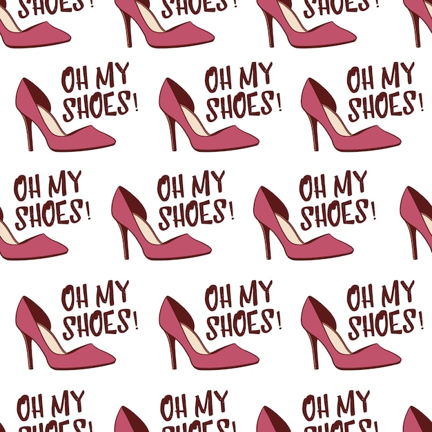 Free vector high heels pattern background