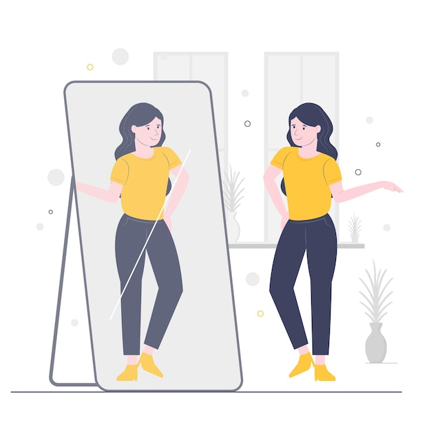 Free vector high self-esteem illustration