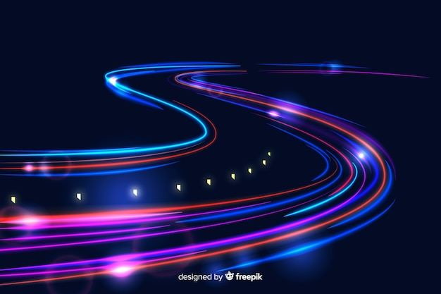 Free vector high speed lights trail background