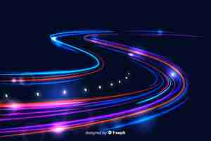 Free vector high speed lights trail background