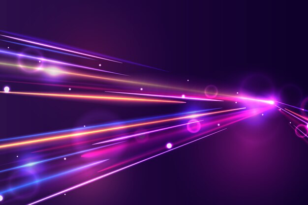 High speed lights trail background