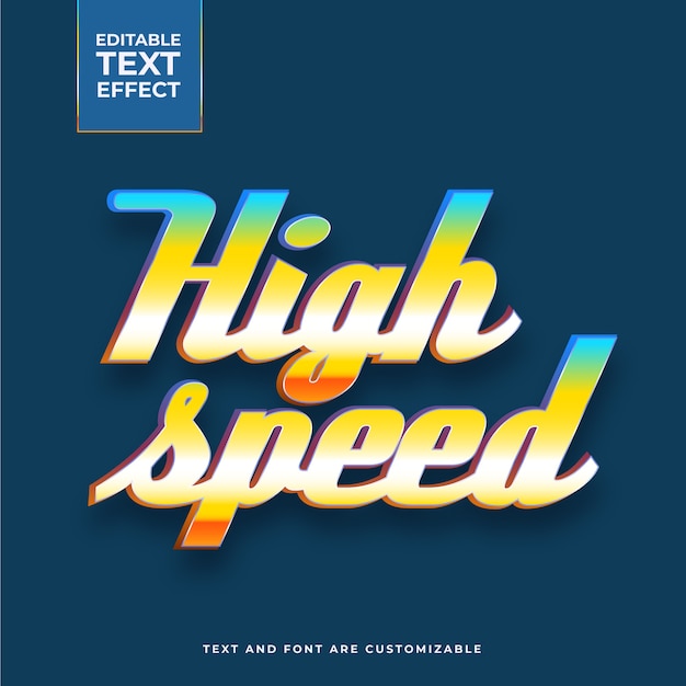High speed text effect