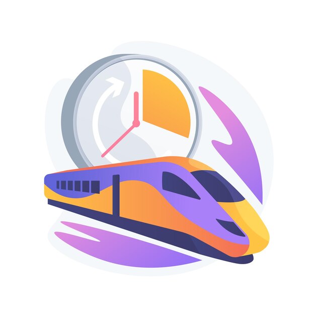 High-speed transport abstract concept illustration