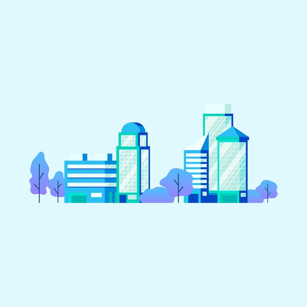 High technology office buildings vector