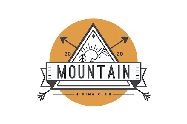 Hiking club logo template