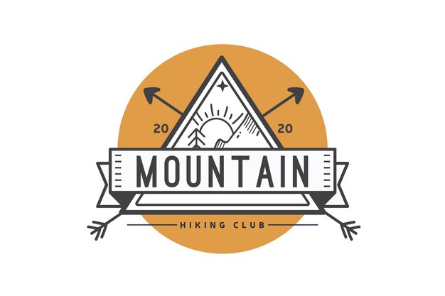 Шаблон логотипа туристического клуба
