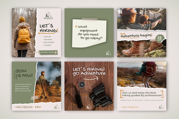 hiking instagram post collection