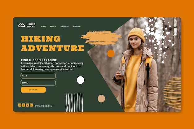 Hiking landing page template